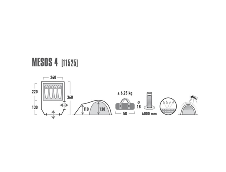 Tenda de Campismo High Peak Mesos 4