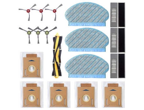 Conjunto de escova de filtro de 18 peças, acessórios de substituição para Deebot Ozmo T8 T8 + T8 T8 Max N8 + N8 Pro+ T9+