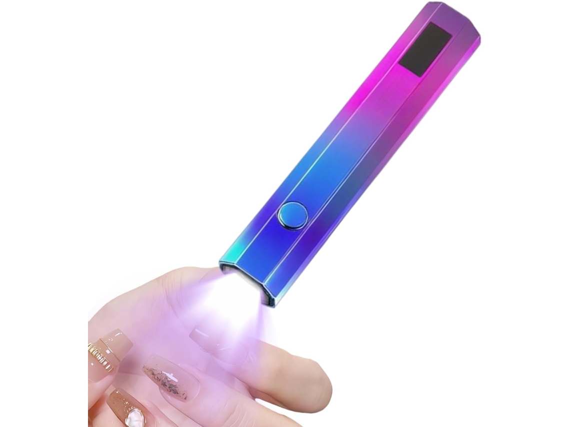 Lâmpada Uv Portátil Para Unhas Com Visor Led