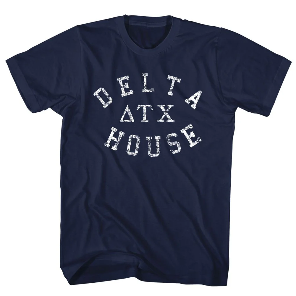 Unisex Adult T-shirt Rockinstone Animal House Movie Delta House Navy Sizexxxl