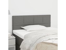 Vidaxl Cabeceira De Cama Tecido 90x5x78/88 Cm Cinzento-escuro