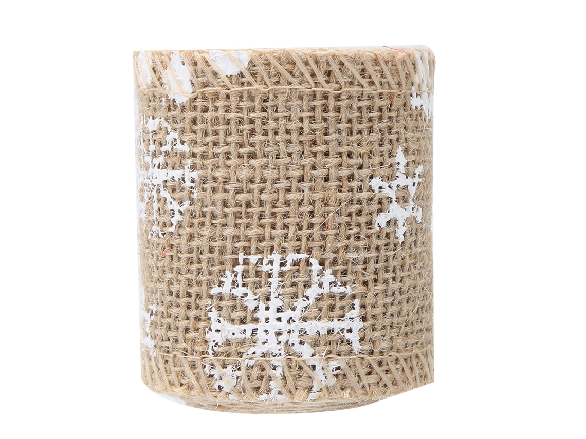 Laxiscreed Fit Handcraft Fita De Rami Para Decorações De Natal Com Flocos De Neve, 6cm