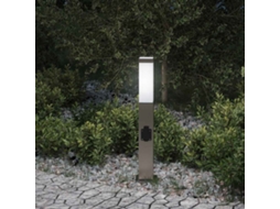 Vidaxl Luminária De Poste Com Tomada, 50 Cm, Aço Inoxidável, Ip44