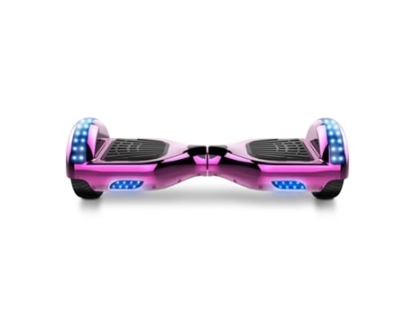 Hoverboard RCB Trendy com Colunas Bluetooth e Rodas com LED RGB Rosa Cromado Velocidade Max 12 km h Worten.pt