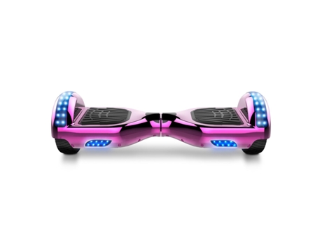 Hoverboard RCB Trendy com Colunas Bluetooth e Rodas com LED RGB Rosa Cromado (Velocidade Máx: 12 km/h)