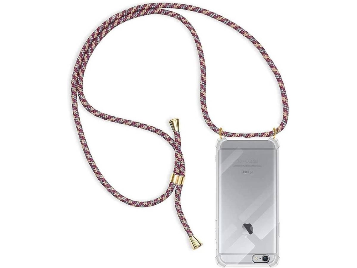 Capa iPhone 6 HONGWE. Com corda Transparente, Vermelho