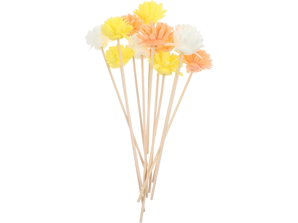 Conjunto De 12 Varetas Difusoras De Flores De Papel De Arroz Leves Da Garneck, Com Tecnologia De Simulação E E