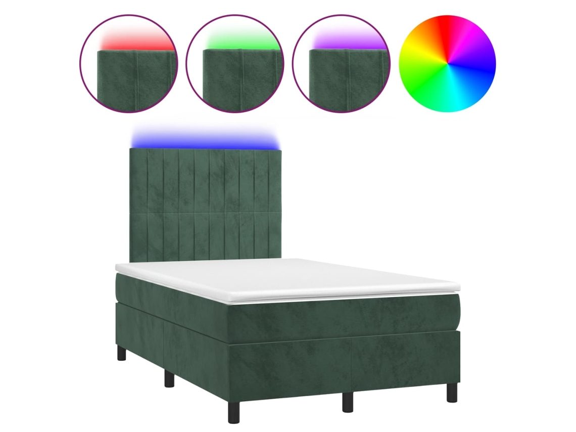 Box Spring Bed, Box Spring Beds Vidaxl Verde Veludo (120 X 200 Cm)