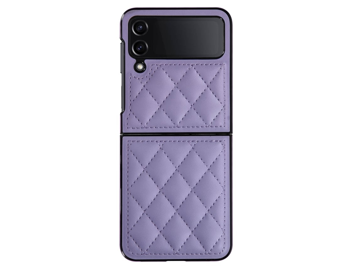 Capa Para Samsung Galaxy Z Flip 4 Ushion Pele Roxo
