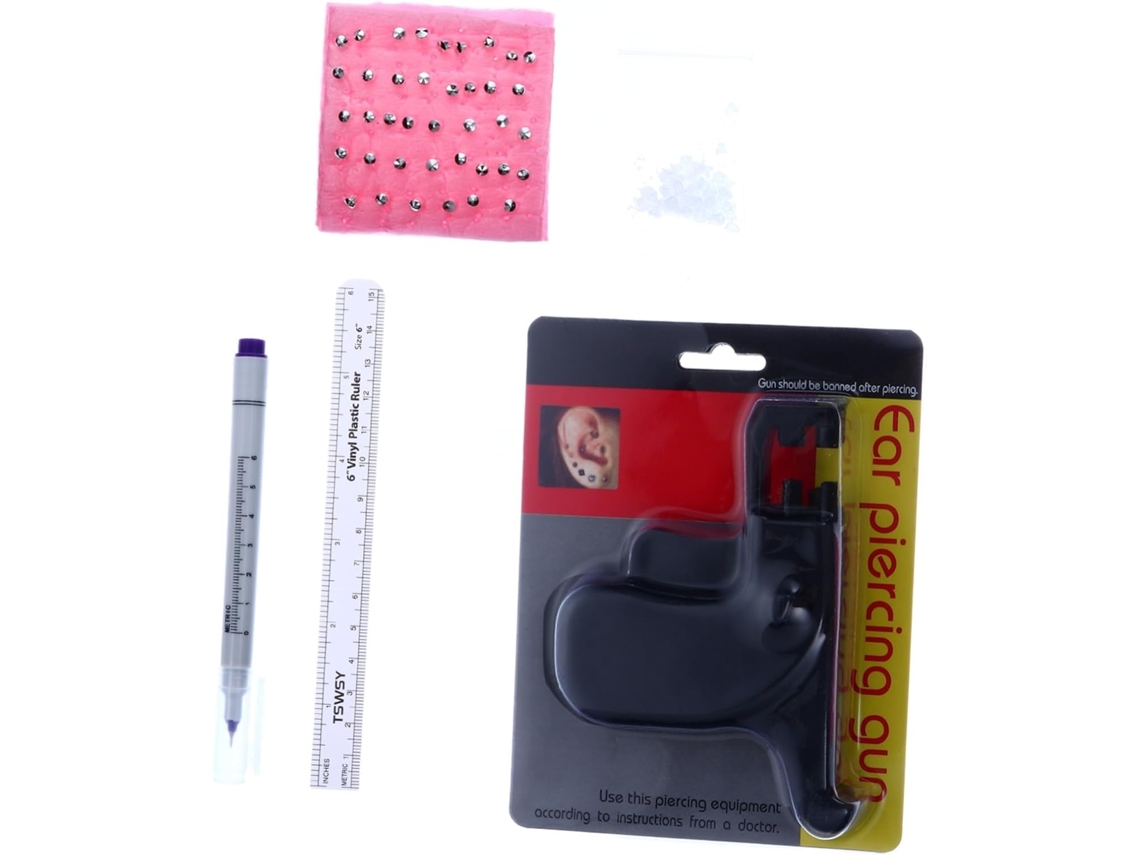 Kit Para Perfuração De Orelha Sem Ferramentas, Com Brincos Hipoalergênicos E Piercing Corporal.
