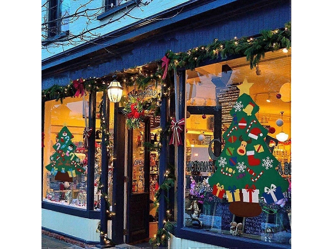 Árvore De Natal De Feltro Com 26 Decorações