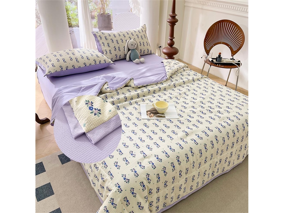 Colcha Acolchoada Fansu Capa de Cama Manta para Ar Condicionado Edredom Microfibra Conjunto Sofá Cobertor Toda