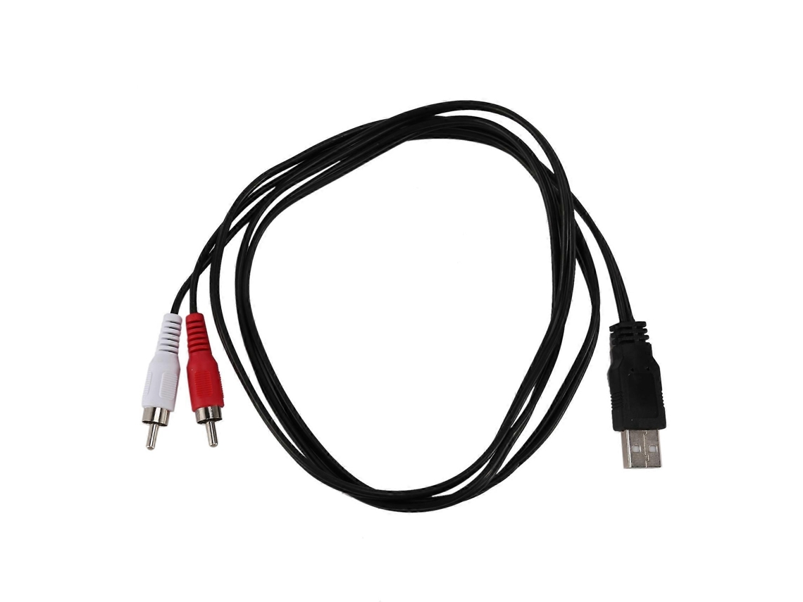 Cabo Av Usb A Macho De 1,5 M Para 2x Rca Macho Para Pc, Tv E Entrada Auxiliar De Áudio E Vídeo. Aquaforge