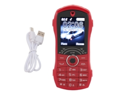 Mali telefone Celular para Idosos com Botões Grandes Forma de Carro 1.8 Polegadas Dual Chip 2400mah 9 Números de Discagem Rápida Vermelho