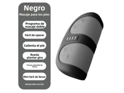 Massageador Elétrico Para Os Pés (preto) Com Funções De Aquecimento, Pressão E Rotação.