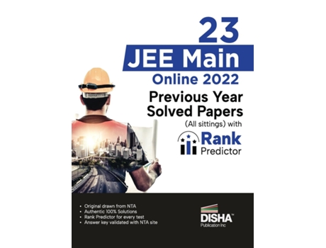 Livro 23 JEE Main Online 2022 Previous Year Solved Papers with Rank Predictor de Disha Experts (Inglês)