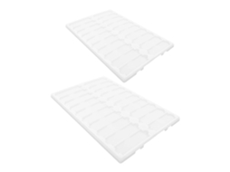 Suporte para Lâminas de Microscópio Branco com 20 Compartimentos, Bandeja Secagem Rápida, Base Antiderrapante,