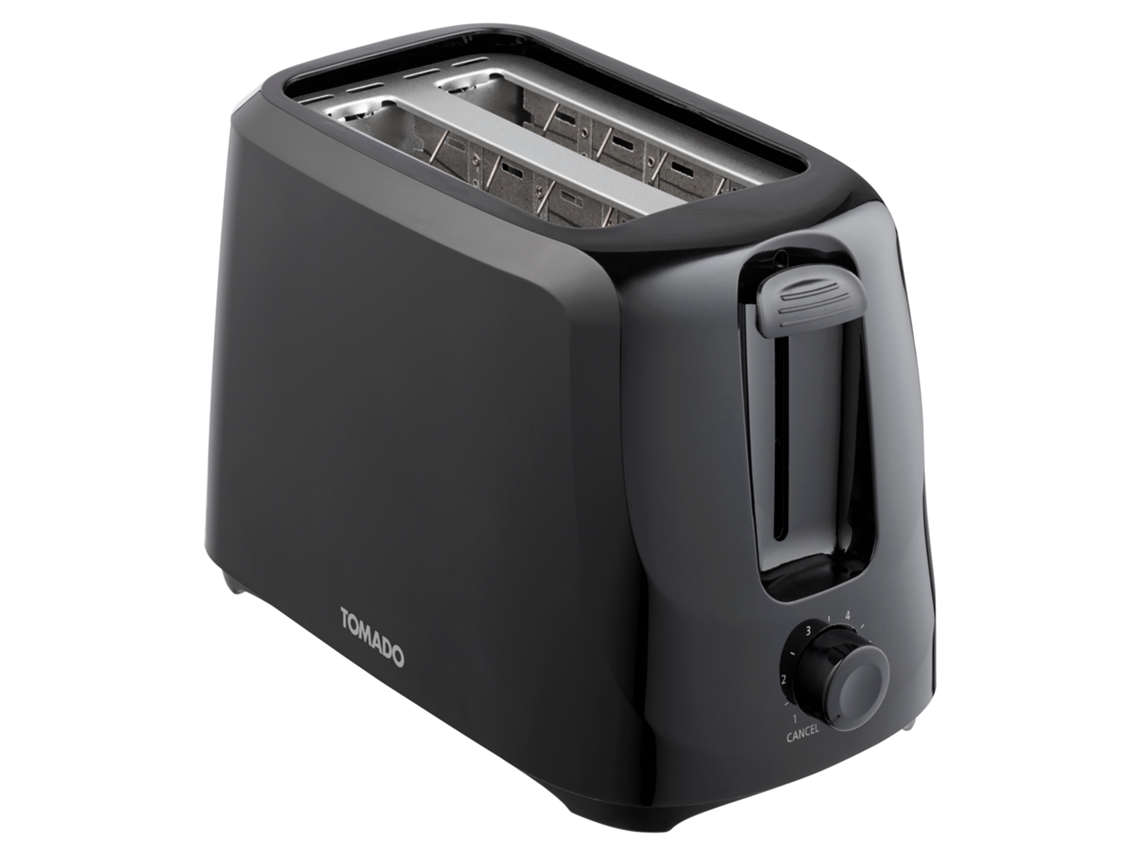 Torradeira Tomado Preta 700w 2 Fatias 6 Configurações Torradeira