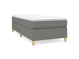 Cama com Molas/colchão 90x190 Cm Tecido Cinza escuro MAISON EXCLUSIVE