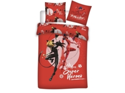 Capa De Edredom De Algodão Com Estampa De Joaninha "somos Super-heróis" Para Cama De 90 Cm. 86900
