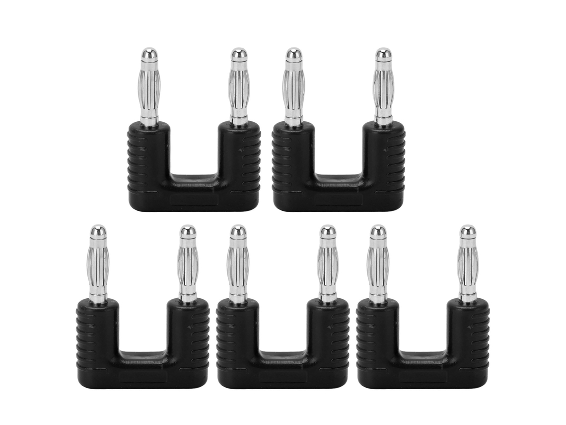 Yuru 5pcs Plugue Duplo Banana J.20004 Latão Galvanizado a Níquel 19mm 4mm para Equipamentos Eletrônicos
