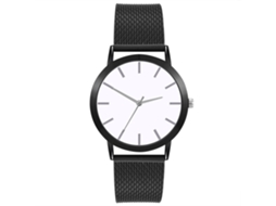 Reloj De Pareja Unisex De Quartzo Con Caja De Aleación Para Hombres Y Mujeres (negro+blanco)