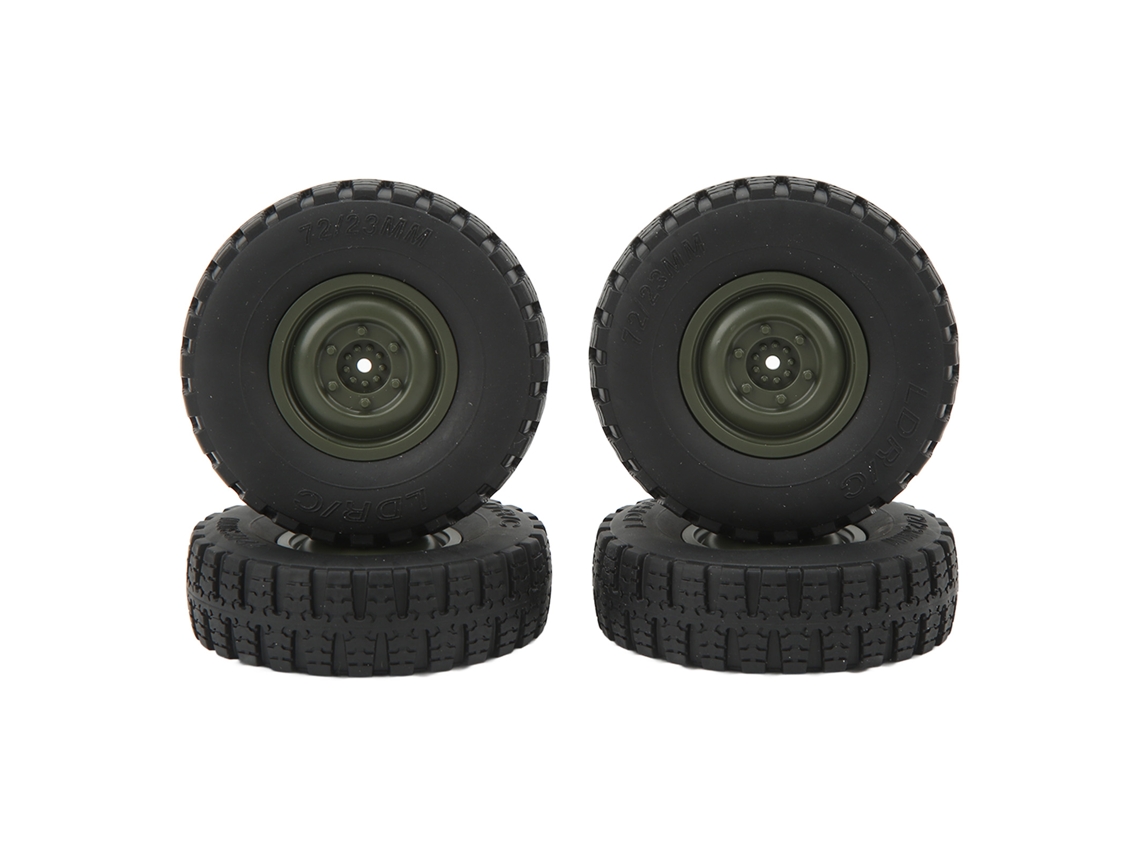 Mali 4pcs Pneus de Carro Rc de Alto Desempenho para Modelo Unimog P06 Rodas de Carro Controle Remoto Verde