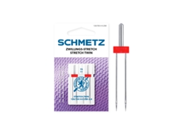 Agulhas SCHMETZ Twin Stretch 130/705 HS Zwi 4.0/75. Pacote com 2 agulhas.