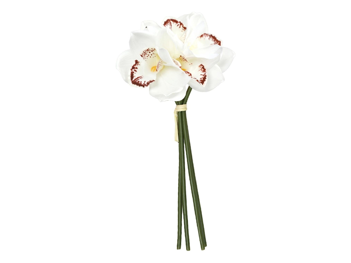 Orquídea Cymbidium Artificial, Orquídea Branca Hidratante da Slowmoose