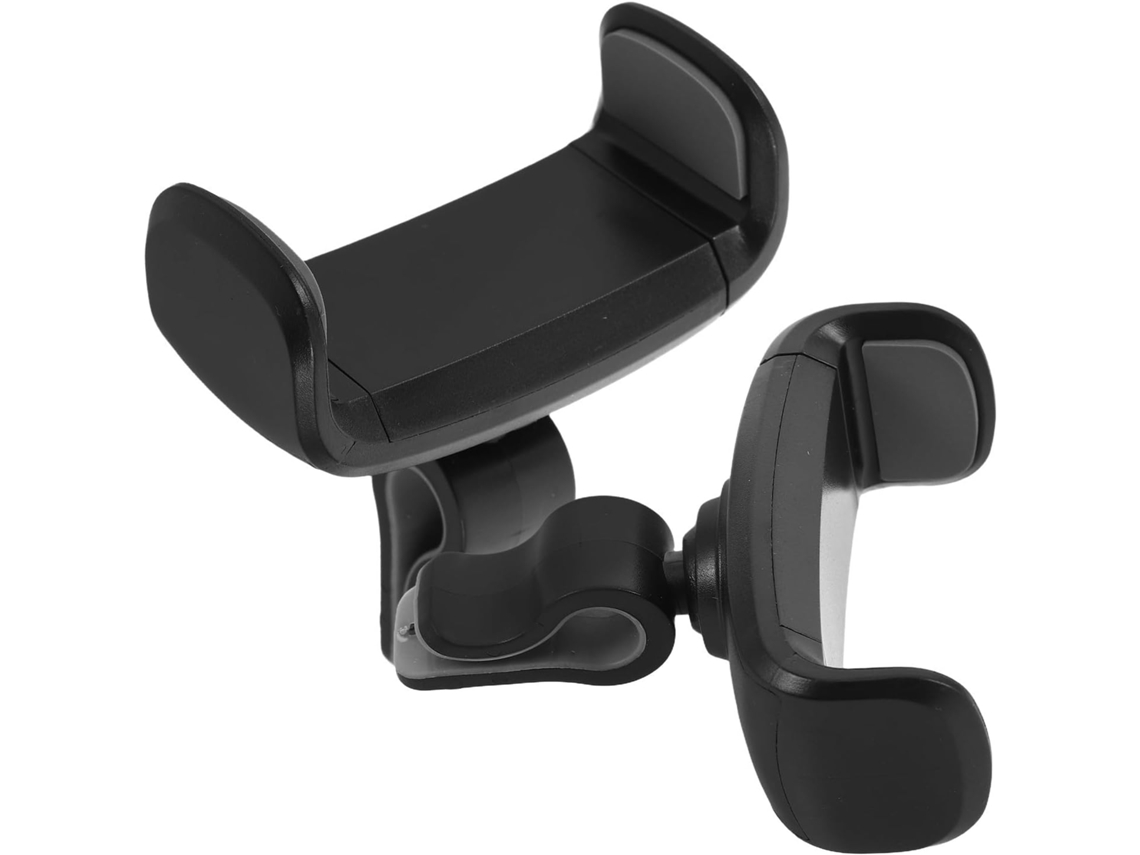 Suporte de celular para carro em plástico, conjunto de 2 peças, com clipe giratório para liberação de ar.