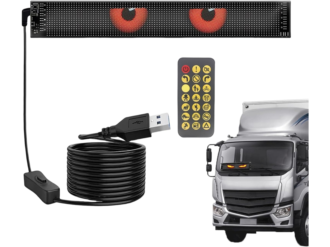 Lâmpadas LED para decoração externa do para-brisa do carro, eletrônicos automotivos.