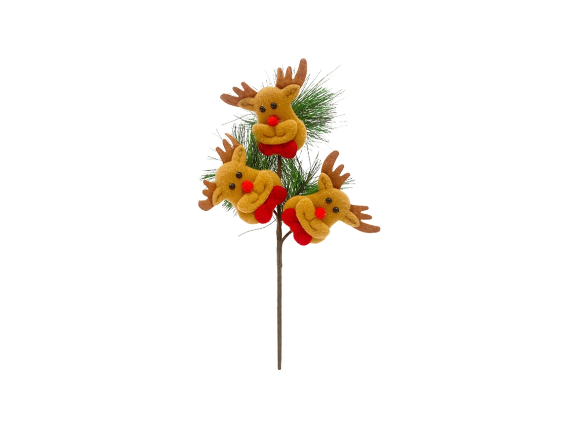 Ramo de Agulhas de Pinho LAXISCREED para Decoração de Natal com Cervo e Árvore Verde
