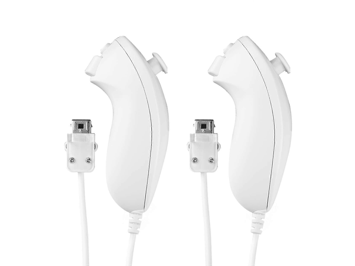 Pacote Com 2 Controles Nunchuk Para Wii, Joystick Com Controle Remoto Nunchuk Compatível Com Controles De Videogame Nintendo Wii E Wii U Ly Ebike