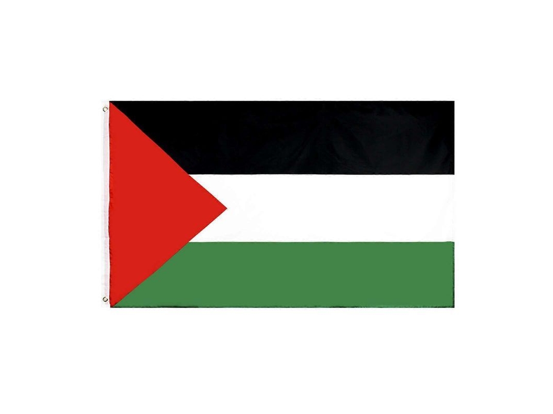 Bandeira da Palestina Nova Line para Exterior Resistente ao Sol 90x150cm | S/MARCA