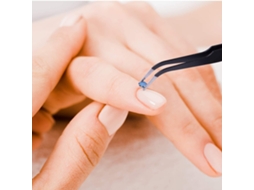 Kit de unhas com glitter, strass, pinça e lápis para nail art DIY - 7 caixas de glitter e strass