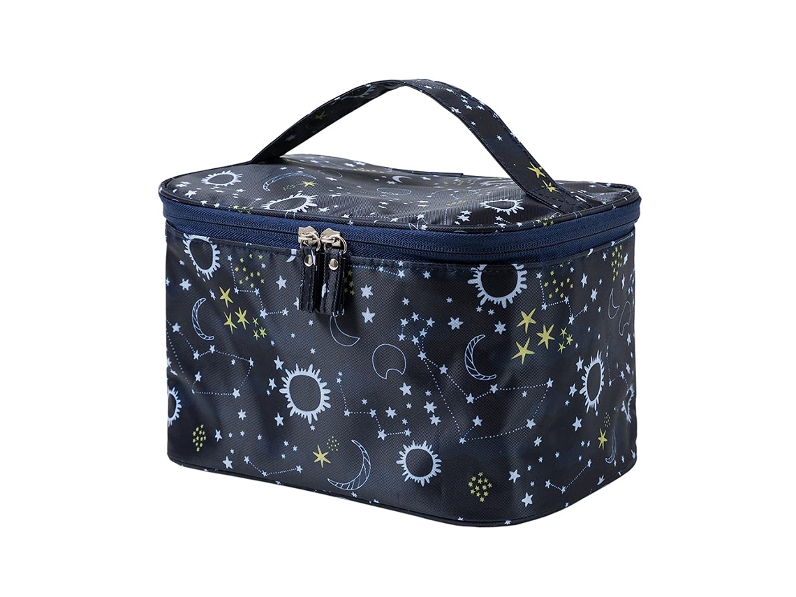 Nécessaire de Mulher COZEVDNT Com Estampa De Estrelado Organizadora Cosméticos Para Azul