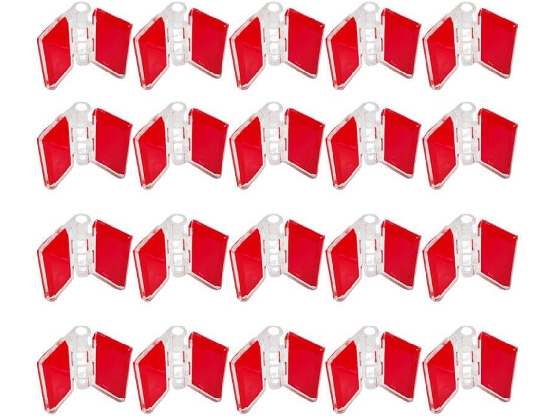 20 Dobradiças Pequenas De Plástico Transparente, Contínuas Acrílico
