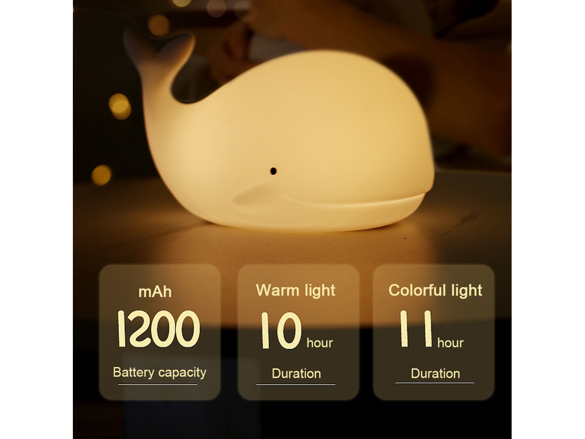 Luminária de Baleia em Silicone ZMDECQNA