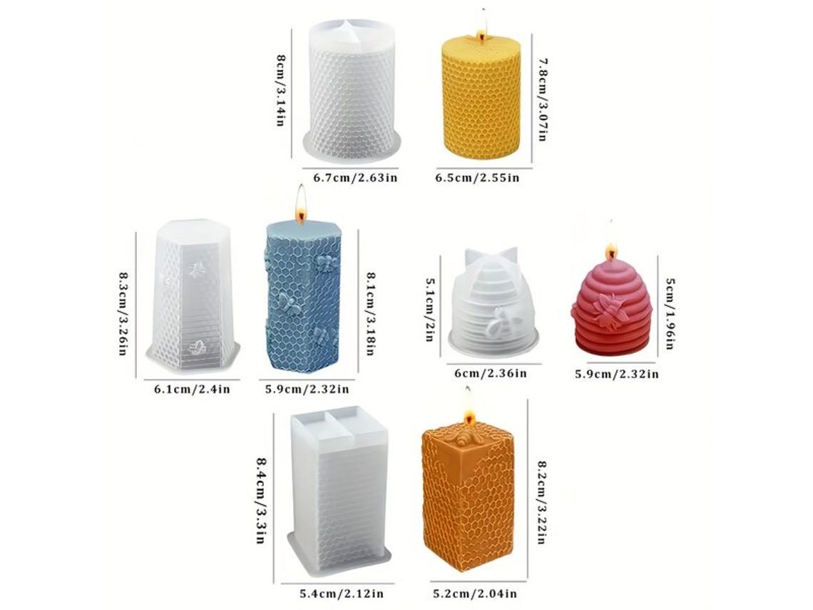 Conjunto De Moldes De Silicone Para Velas Vayotoy