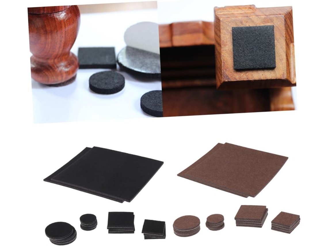 Protetores De Feltro Autoadesivos Duráveis E Resistentes 130x 3mm Para Pés Cadeiras Mesas, Ideais Para Proteger Pisos