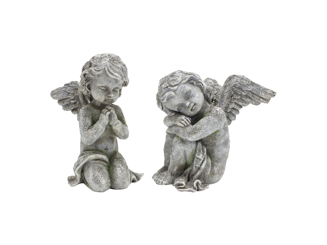 Figuras de Anjo LAXISCREED Decoração Jardim Cute Resina