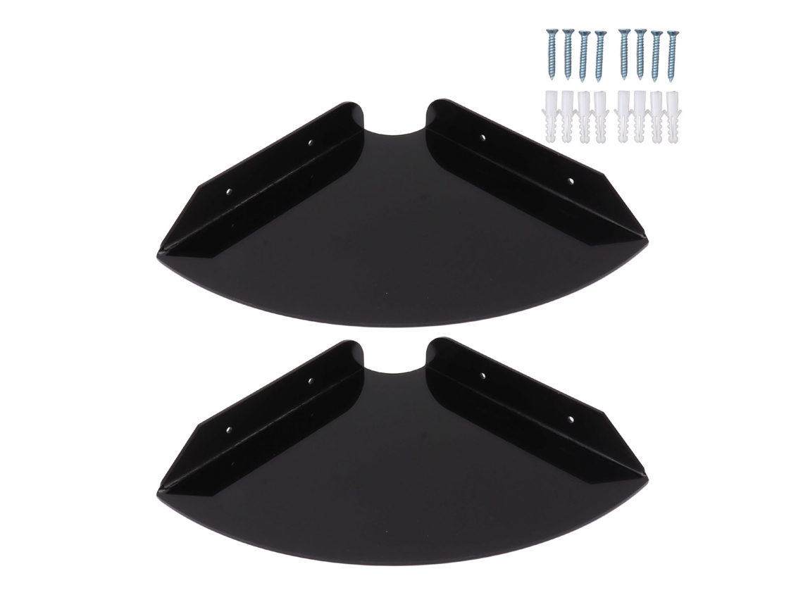 2pcs Prateleiras de Canto Flutuantes em Acrílico Transparente com MARCA