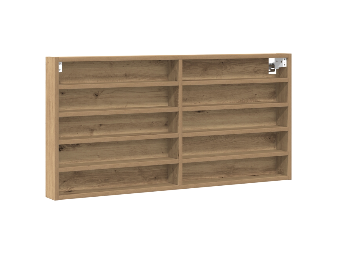 Conjunto 1 Gabinete De Exibição Vidaxl Castanho Derivados De Madeira (100 X 8,5 X 50 Cm)