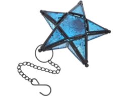 Lanterna Rústica Em Forma De Estrela, Lanterna Decorativa De Vidro Em Forma De Estrela Para Decoraçã Gokoco