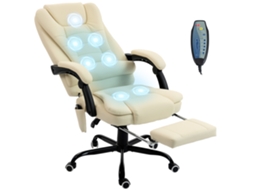Cadeira de Escritório CHEZMOI com função de massagem, altura ajustável e encosto reclinável