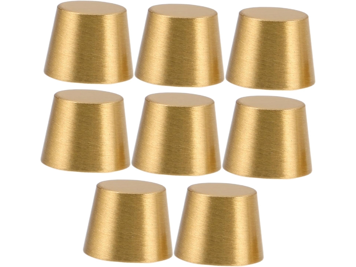Conjunto De 8 Pés Latão Para Caixa Joias E Bandeja Corte Com Design Cônico Tábua Madeira