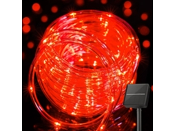 Luzes De Led Cordão, Cordão De Luzes Solares, Luzes De Fada À Prova D'água Em Tubo Fino Transparente, 32 M, 300 Luzes, 8 Modos (vermelho) Spqment