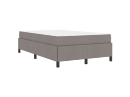 Conjunto 1 Cama Box Vidaxl Castanho-acinzentado Tecido (120 X 200 Cm)