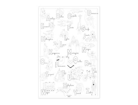 Jogo de Tabuleiro LABEL'TOUR CRÉATIONS Poster To Colour In Abc (3 Anos)