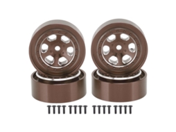 Roda De Liga De Alumínio 1.3 Polegadas 6 Buracos Para Traxxas Trx4m 1/18 Rc Crawler Bronze 4pcs